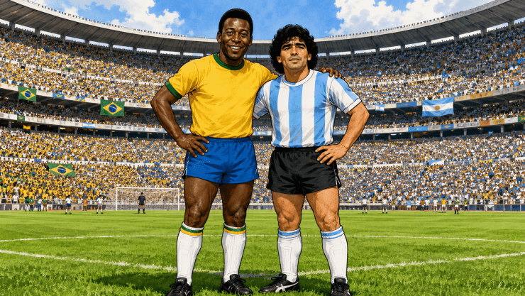 Vì sao Pele và Maradona sẽ được vinh danh trong lễ khai mạc World Cup 2026 trên sân Azteca?